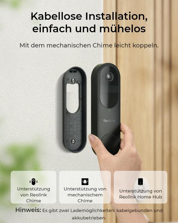 Actual product image Reolink D340B 2K+ WiFi Video Doorbell (Wi-Fi)