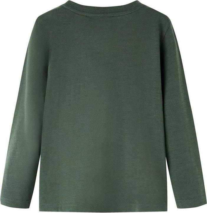 Image du produit VidaXL T-shirt manches longues enfant vert foncé 128,Matière : 100 (128)