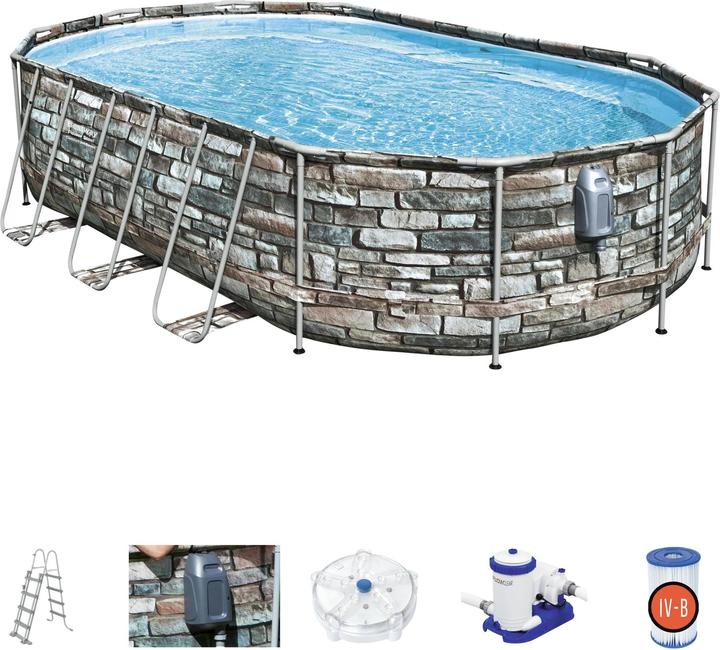 Actual product image Bestway Pool Power Steel Comfort Jet Series Set 610 x 366 x 122 cm (610 x 366 x 122 cm)