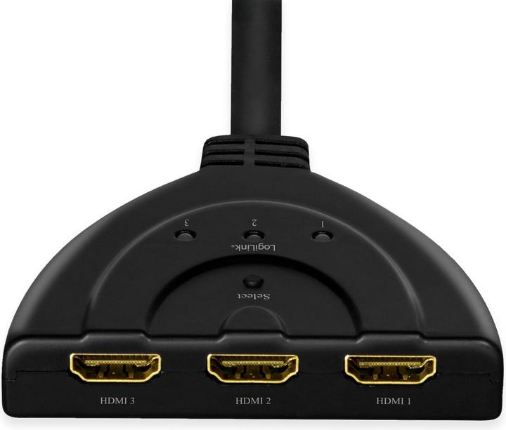 Image du produit LogiLink HD0040 HDMI Splitter 1x3/3x1 port, 4K/30 Hz, CEC,bidirect, pigtail