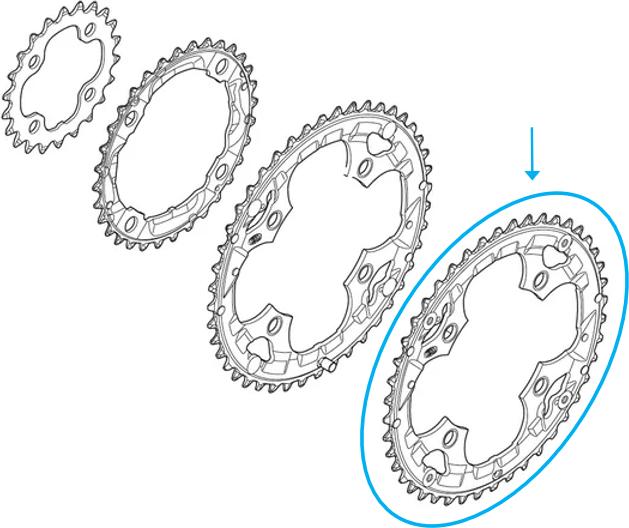 Produktbild Shimano Deore FC-M590 Kettenblatt für KSR 9-fach (44)