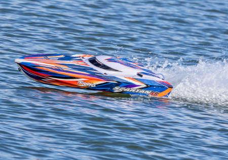 Image du produit Traxxas BOAT SPARTAN SR 1037mm 1:10 EP RTR ORANGE TQi 2.4GHz SANS chargeur et SANS accu