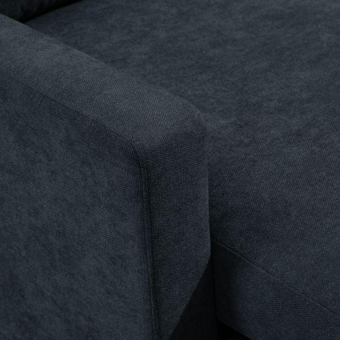 Immagine prodotto Swisshandel24 Divano ad angolo Divano in tessuto Set di divani ad angolo con chaise longue reversibile a L Grigio (Divano ad angolo)