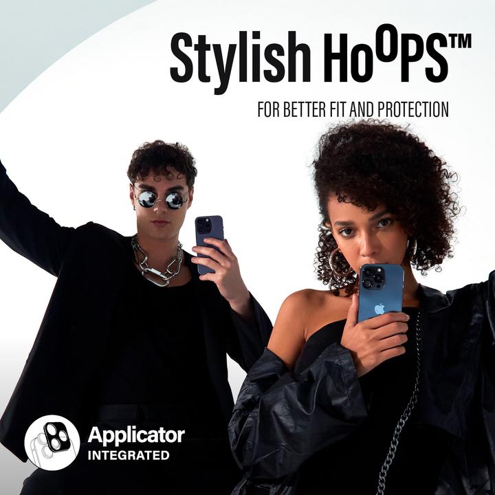 Actual product image PanzerGlass Hoops Transparent Lens Protector iPhone '24 6.1"/ 6.7" (1 Piece, Apple iPhone 16 Plus)