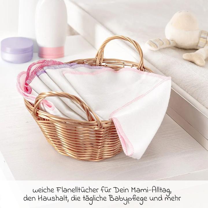 Actual product image Makian Molton flannel baby flannels 9 pack 30 x 30 cm (30 cm, 30 cm)