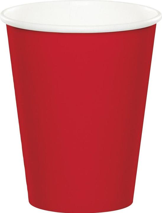 Image du produit Unique Gobelet de fête rouge uni carton (8 x)