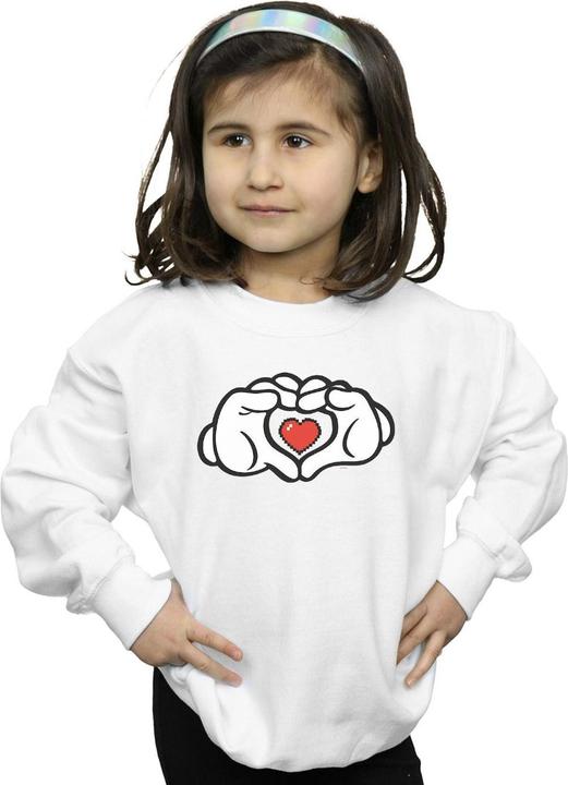 Actual product image Disney Girls Mickey Mouse Heart Hands Sweatshirt (152, 158)