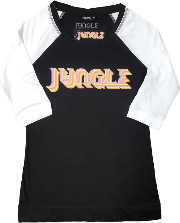 Jungle Colour Logo (Black, White) Raglan (Girlie)