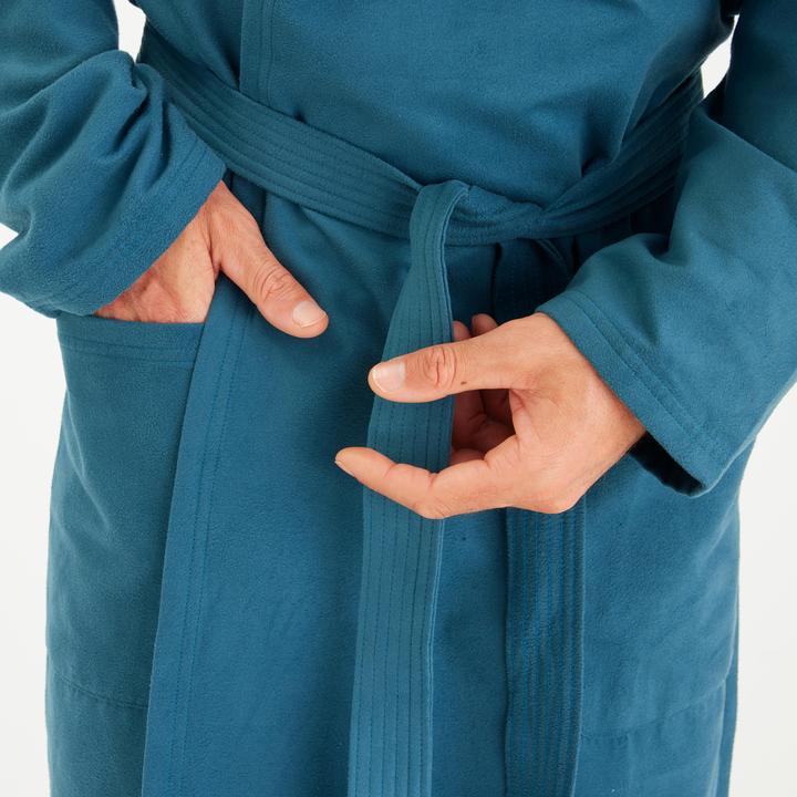Immagine prodotto Nabaiji Accappatoio con cappuccio compatto in microfibra da uomo in blu anatra (XL)