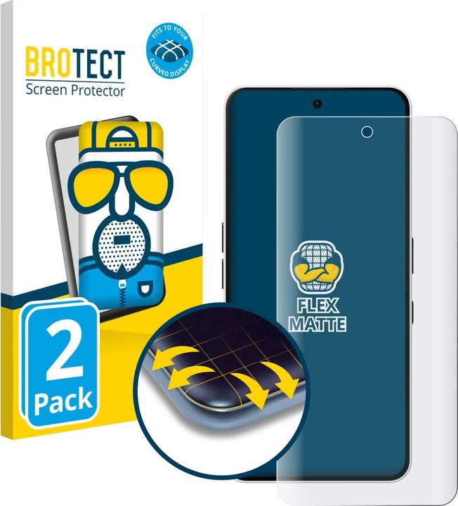 Produktbild BROTECT Fullscreen Schutzfolie Displayschutz Folie Matt Entspiegelungsfolie (2 Stück, Nothing Phone (3a) Pro)