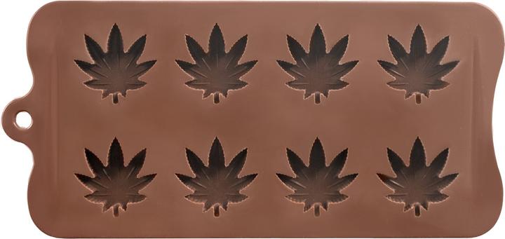 Actual product image Ibili Silicone moulds hemp motif chocolates 10.5x21x2.5 cm Mould for making hemp chocolate