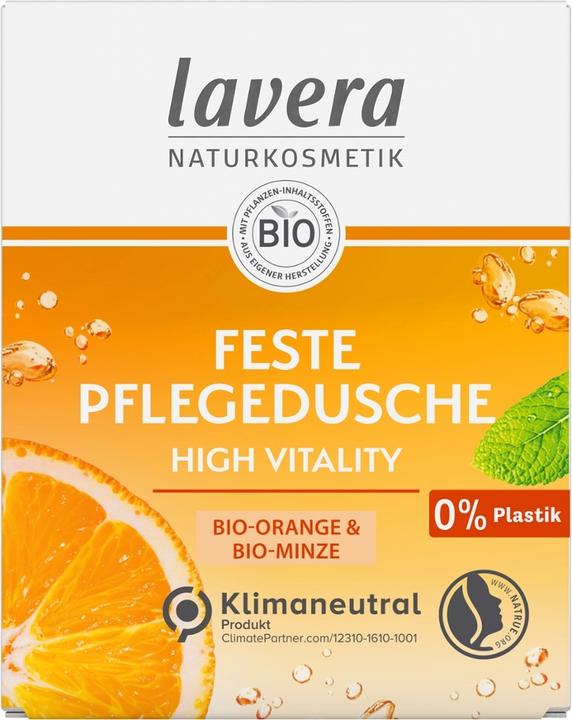 Productafbeelding Lavera Solid Care Douche High Vitality met Biologische Sinaasappel en Biologische Munt 50g