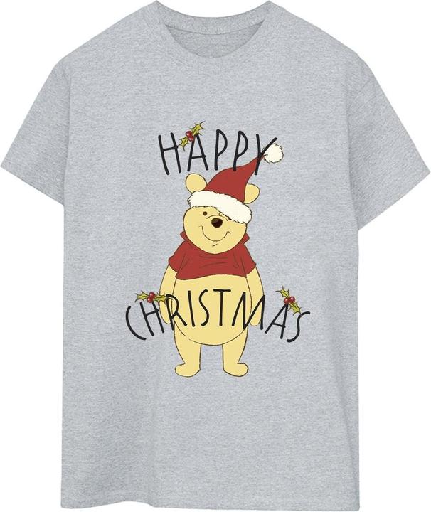 Produktbild Disney Winnie The Pooh Happy Christmas Holly TShirt (XXL)