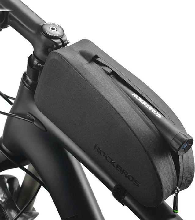 Actual product image Rockbros AS-019-1 waterproof bicycle bag for frame - black (1.60 l, Frame bag)