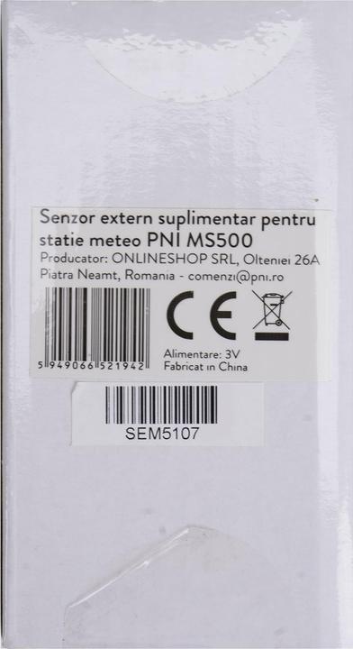 Actual product image PNI Additional external sensor for the MS500 Weather