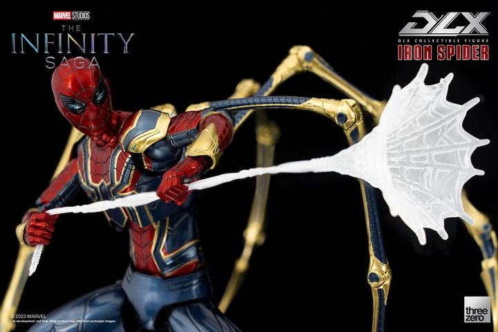 Actual product image ThreeZero Infinity Saga figurine 1/12 DLX Iron Spider 16 cm