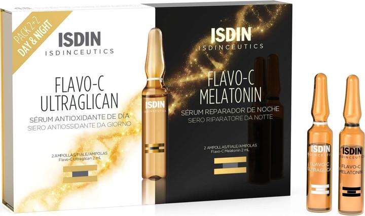 Produktbild Isdin Isdinceutics Flavo-C Anti-Oxidant Serum und Melatonin Nachtserum (Tagescreme)