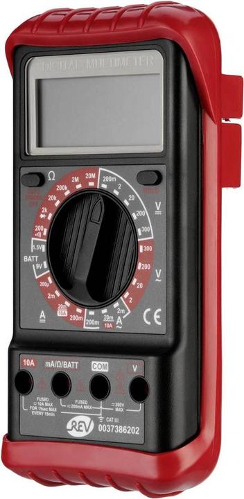 Produktbild REV Vielfachmessgerät Profi sw/rt Hand-Multimeter digital CAT III (CAT III)