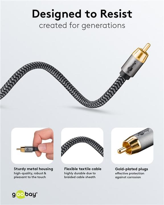 Actual product image Goobay Mono-Cinchkabel (3 m, Cinch)