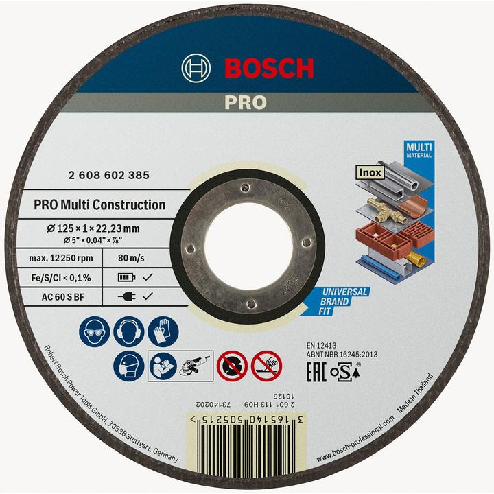 Produktbild Bosch Professional Zubehör PRO Multi Material Trennscheibe, 125 x 1 x 22,23 mm