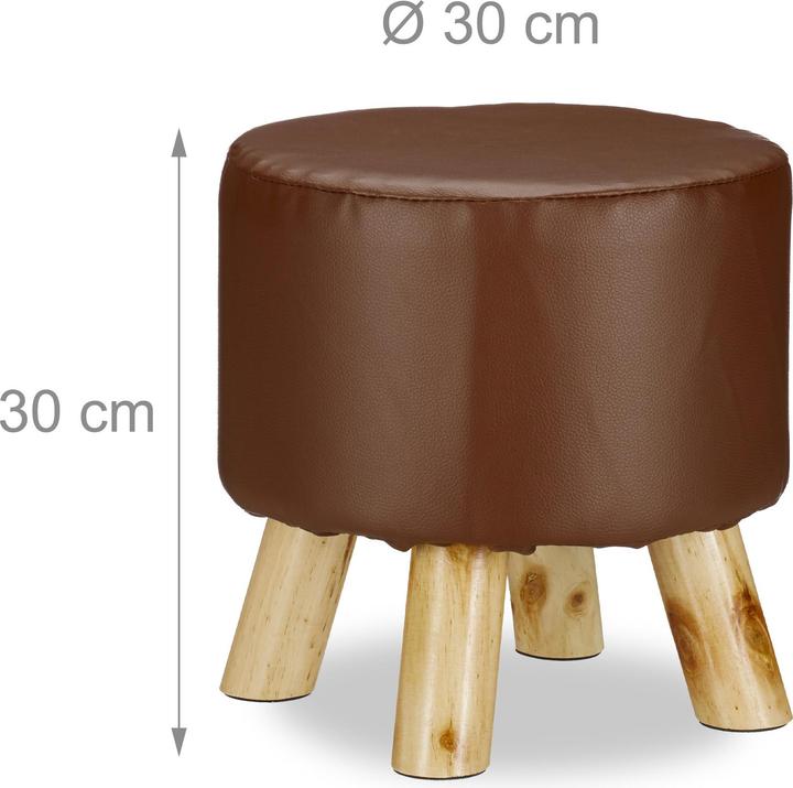 Actual product image Relaxdays Faux Footstool