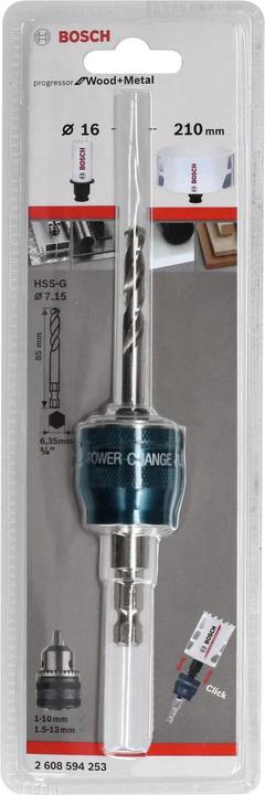 Produktbild Bosch Professional Zubehör Aufnahmeschaft "Power Change" - SDS-plus - mit Zentrierbohrer (7.15 Millimeter)