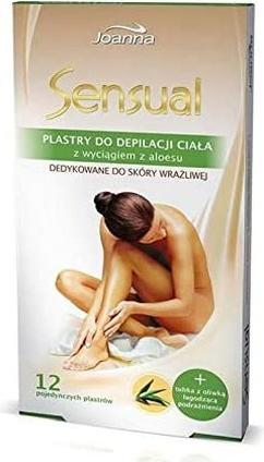 Joanna Sensual Aloe Body Hair Removal Patches 12Pcs + Soothing Olive (Körperlotion, 10 ml)