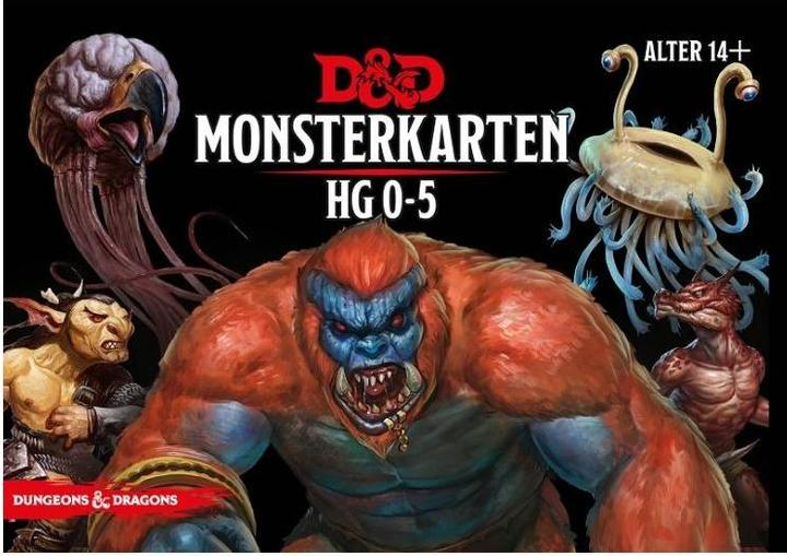 Actual product image Dungeons & Dragons - Monster cards 0-5, card set, laminated, 178 cards, ages 14 and up (DE edition) (German)