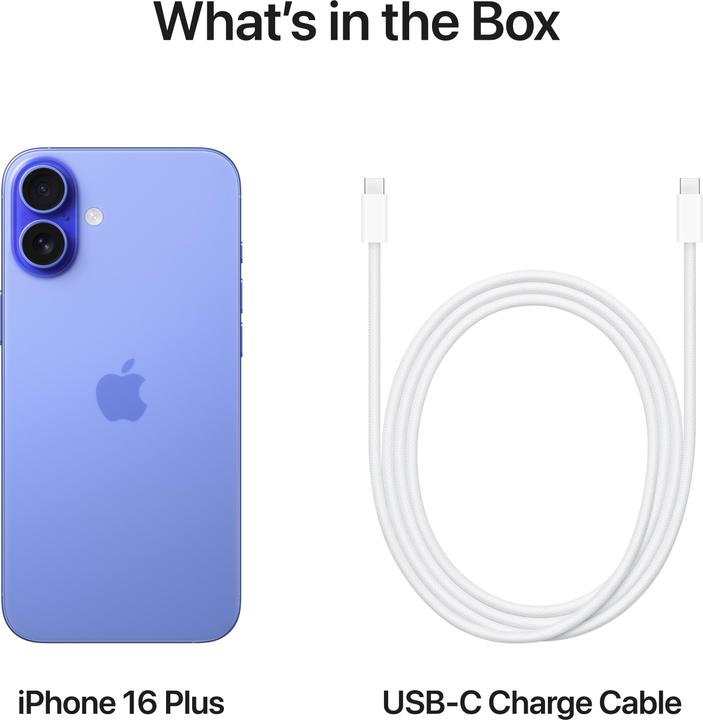 Produktbild Apple iPhone 16 Plus (256 GB, Ultramarine, 6.70", SIM + eSIM, 48 Mpx, 5G)