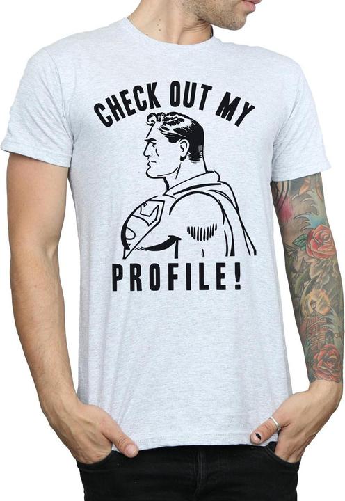 Image du produit - T-shirt SUPERMAN CHECK OUT MY PROFILE - Homme (3XL)