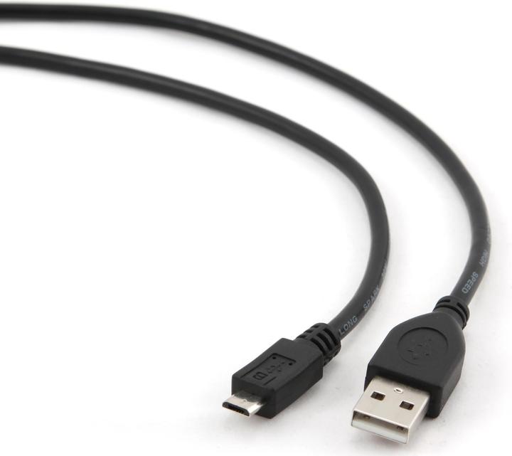 Actual product image Gembird Cable micro USB 2.0 AM-MBM5P 3m- Charge- Transfer- black (3 m, USB 2.0)