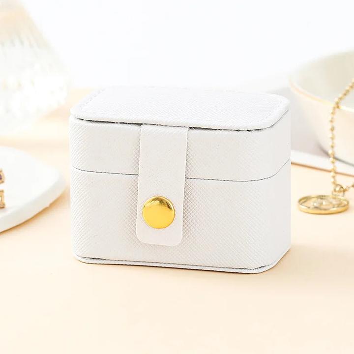Image du produit Only-Bags.Store Mini portable Petit sac de rangement pour bijoux Voyage Simple en cuir Collier Boucles d'oreilles