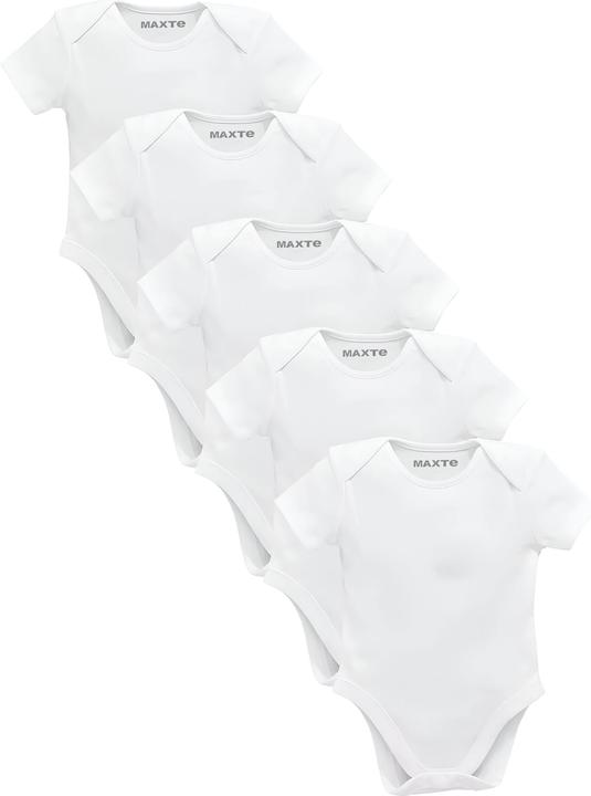 Maxte Baby Body Anzug Kurzarm Unisex 5er-Pack