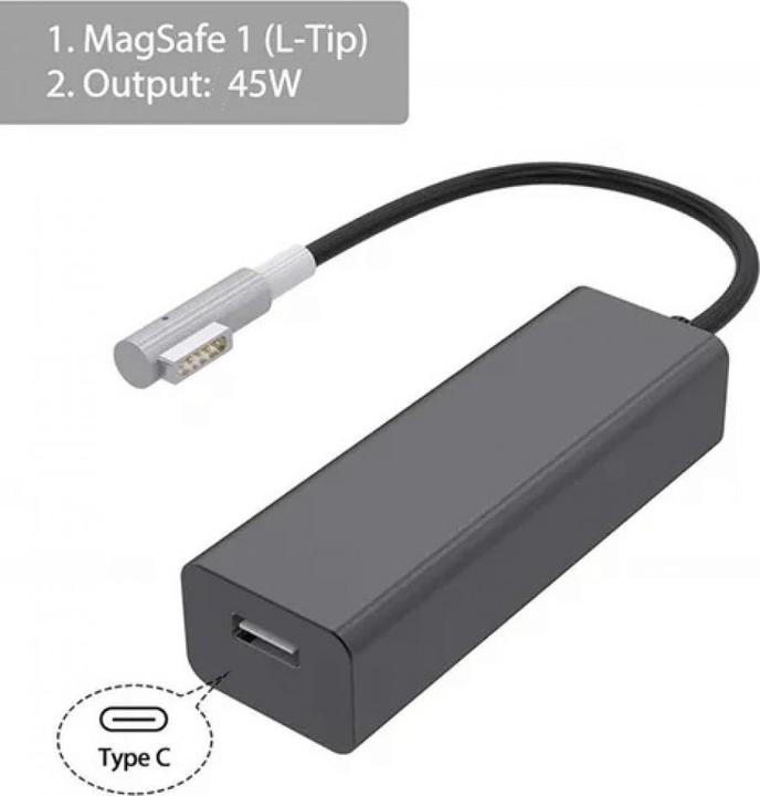 Image du produit PowerGuard Adaptateur USB-C MagSafe Convertisseur L-Style (45W)