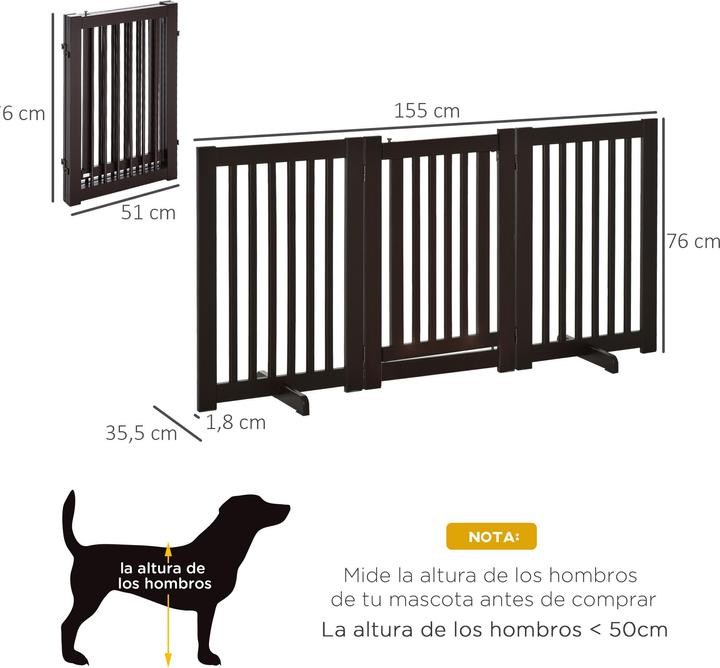 Actual product image PawHut Barrier fence for dogs (51 cm)