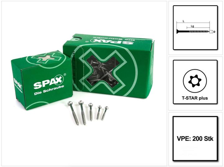 Immagine prodotto Spax Viti mordenti per pannelli truciolati (200 Viti per pezzo)