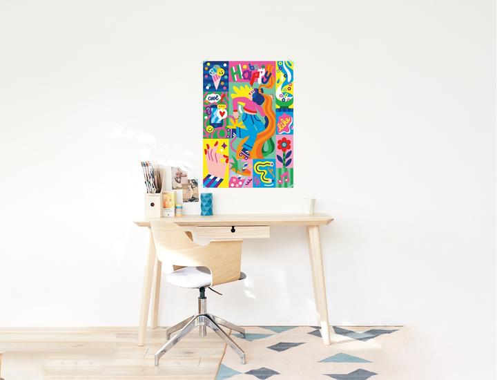 Produktbild Poppik Mosaikposter Be Happy