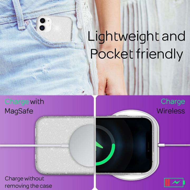 Immagine prodotto Nalia Custodia per cellulare Glitter (Apple iPhone 12 Pro, Apple iPhone 12)