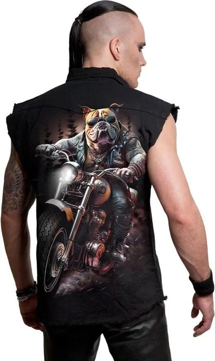 Actual product image Spiral Unisex Adult Top Dog Stone Wash Shirt (XL)