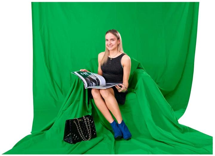 Actual product image Hama Green screen background (295 cm, 600 cm)