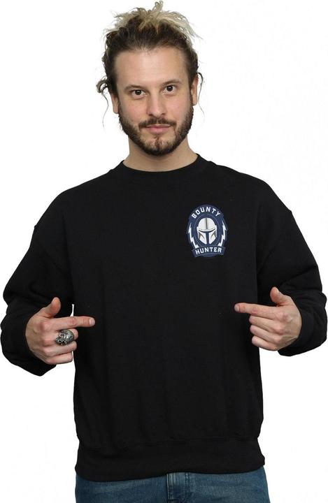 Produktbild Star Wars The Mandalorian Bounty Hunter Badge Breast Print Sweatshirt (M)