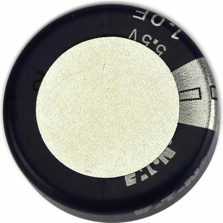 Actual product image Eaton Gold cap electrolytic capacitor, 1 F, 5.5 V, 21.5x7.1 mm