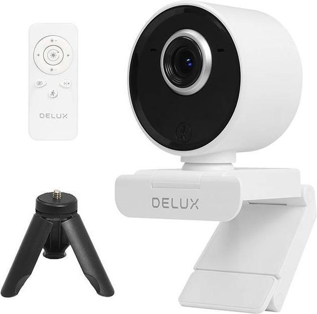 Image du produit Delux Caméra web intelligente avec suivi et microphone intégré DC07 (blanc) 2MP 1920x1080p (2 Mpx)