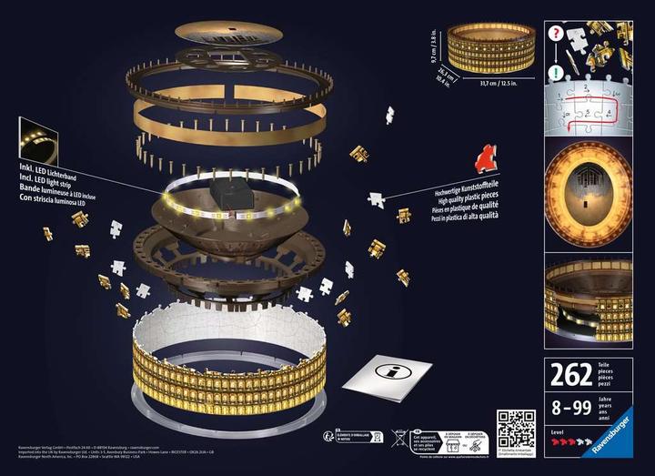 Immagine prodotto Ravensburger 3D Puzzle Colosseo a Roma di notte (216 pezzi)