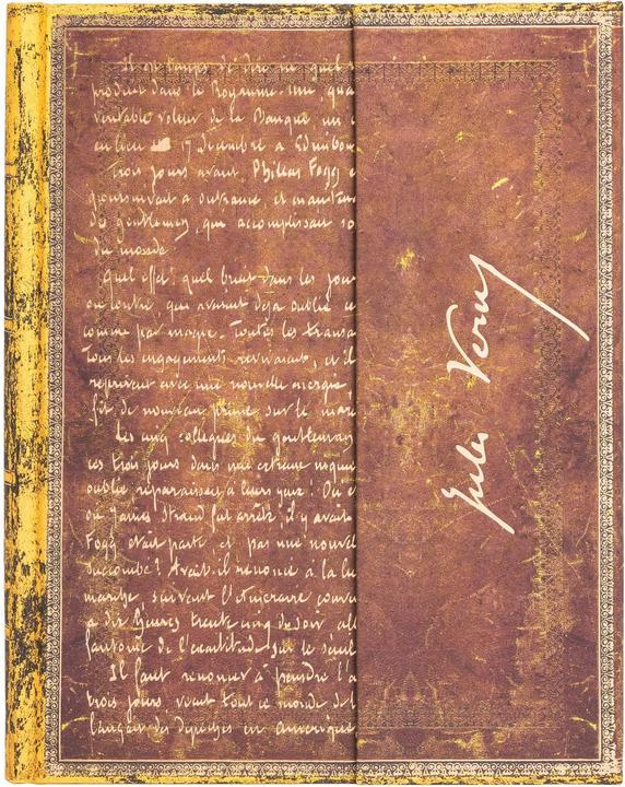 Actual product image Paperblanks Fascinating manuscripts Verne, Journey Around the EarthUltraLIN (180 x 230 mm, Lined, Hardcover)