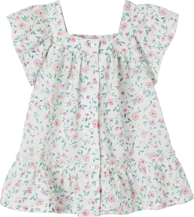 Vertbaudet Geblümtes Baby Kleid mit Schmetterlingsärmeln