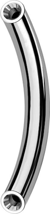 Star Piercing Micro Threadless Bananen-Stab silber (ohne Messing, Titan G23)