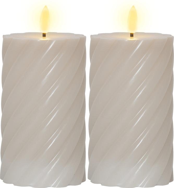 Produktbild Star Trading LED Kerzen mit Timerfunktion | Stumpenkerzen Beige | LED Kerze mit Timer | LED Stumpenk (1 x)
