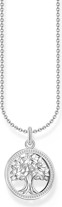 Thomas Sabo Kette mit Tree-of-Love-Anhänger und weissen Steinen Silber (925er Silber, 38 - 45 cm)