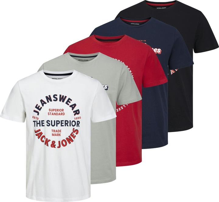 Immagine prodotto Jack & Jones Jjandy Tee Ss Crew Neck 5pk Mp Pls (4XL)